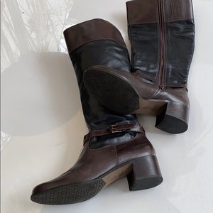 Antonio Melanie black and brown heeled boot